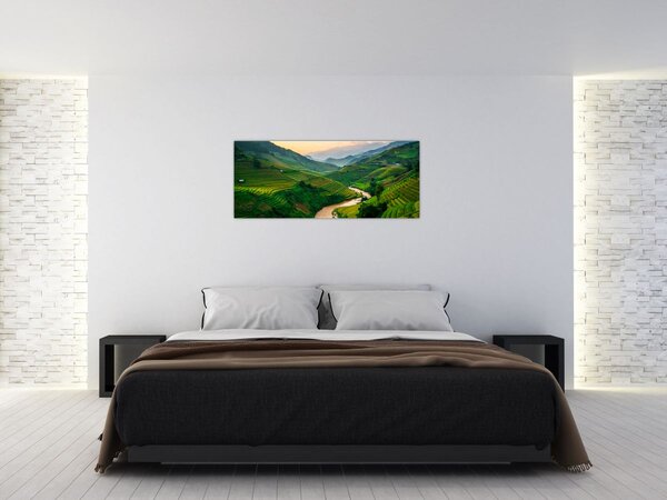 Slika - Rižine terase II. (120x50 cm)