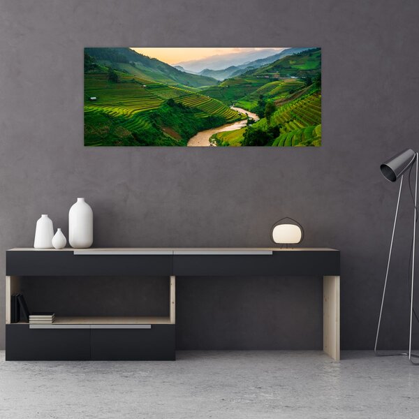 Slika - Rižine terase II. (120x50 cm)