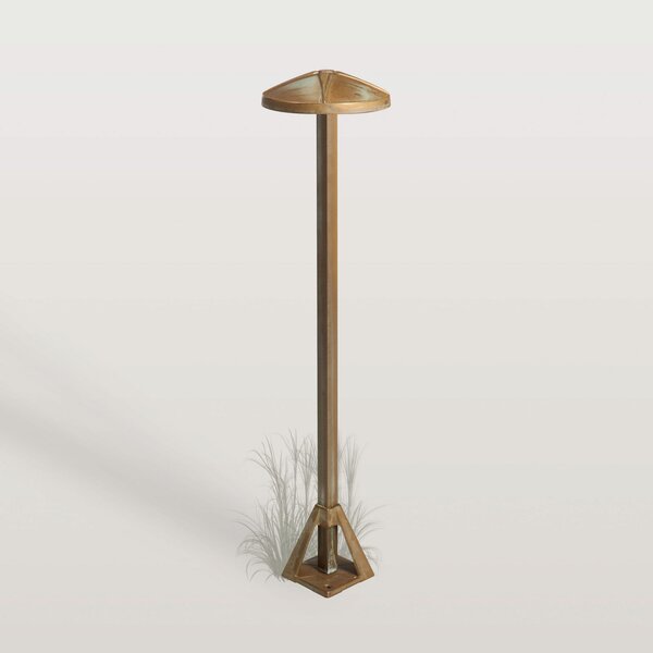 Moretti Luce Podna lampa Aura Disk LED, visina 50 cm, antikni mjed, Bronca / stari mesing, Mjed