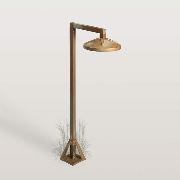 Moretti Luce Podna svjetiljka Aura Disk LED, 50 x 19 cm, antikni mjed, Bronca / stari mesing, Mjed