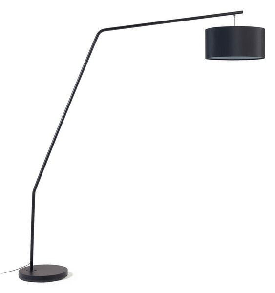 Crna stojeća svjetiljka s tekstilnim sjenilom (visina 221,5 cm) Ciana – Kave Home