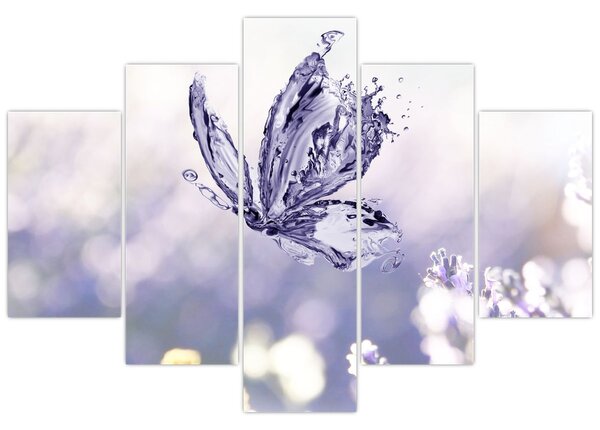 Slika - Leptir i lavanda (150x105 cm)