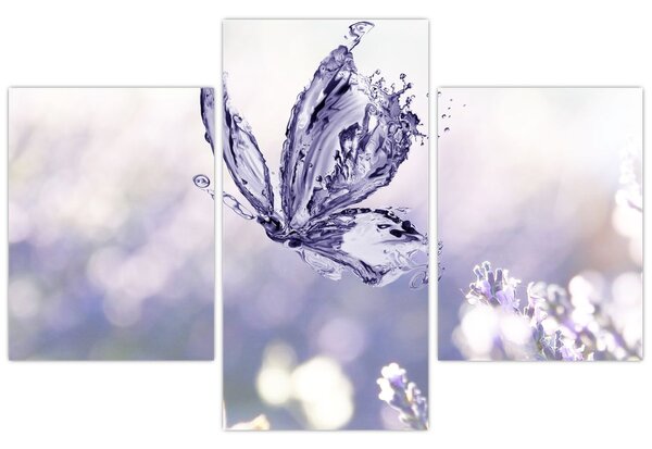 Slika - Leptir i lavanda (90x60 cm)