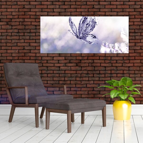 Slika - Leptir i lavanda (120x50 cm)