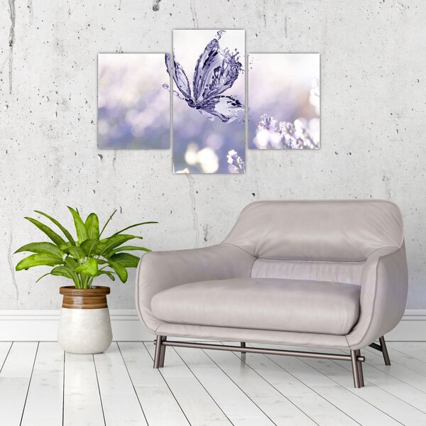 Slika - Leptir i lavanda (90x60 cm)