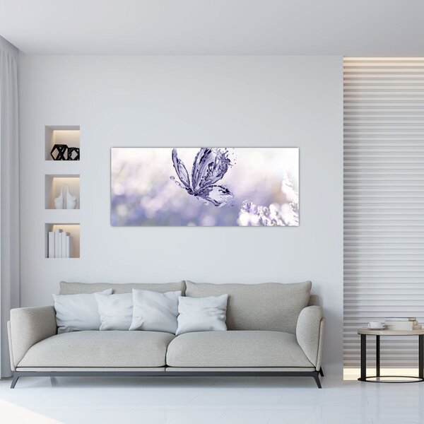 Slika - Leptir i lavanda (120x50 cm)
