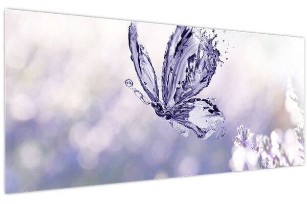 Slika - Leptir i lavanda (120x50 cm)