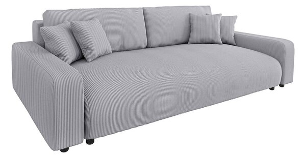 Svijetlo siva sklopiva/s prostorom za odlaganje sofa od samta 234 cm Sara – Ropez