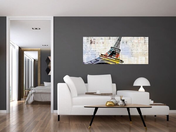 Slika - Digitalna umjetnost Eiffelovog tornja (120x50 cm)
