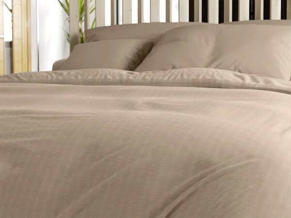 Posteljina od krepa DENYX BLEND svijetlosmeđa, hotelski džep Dimenzije posteljine: 70 x 90 cm | 140 x 200 cm