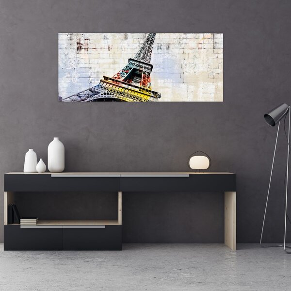 Slika - Digitalna umjetnost Eiffelovog tornja (120x50 cm)
