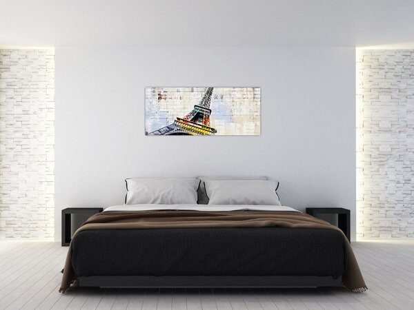 Slika - Digitalna umjetnost Eiffelovog tornja (120x50 cm)