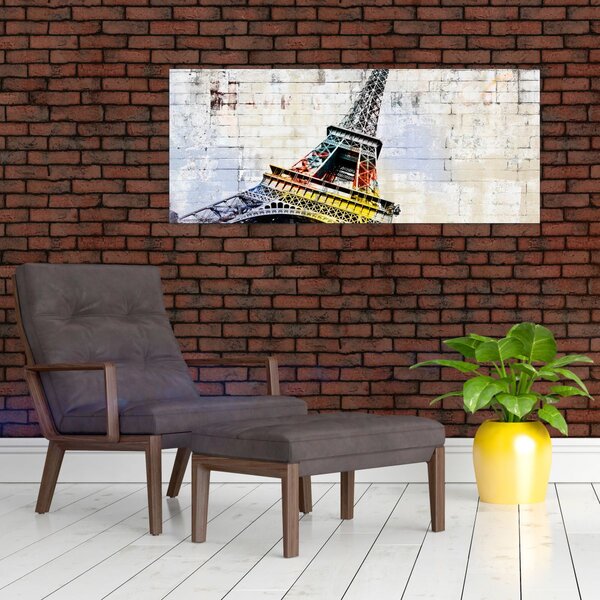 Slika - Digitalna umjetnost Eiffelovog tornja (120x50 cm)