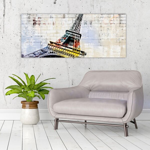 Slika - Digitalna umjetnost Eiffelovog tornja (120x50 cm)