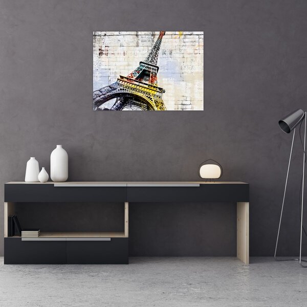 Slika - Digitalna umjetnost Eiffelovog tornja (70x50 cm)