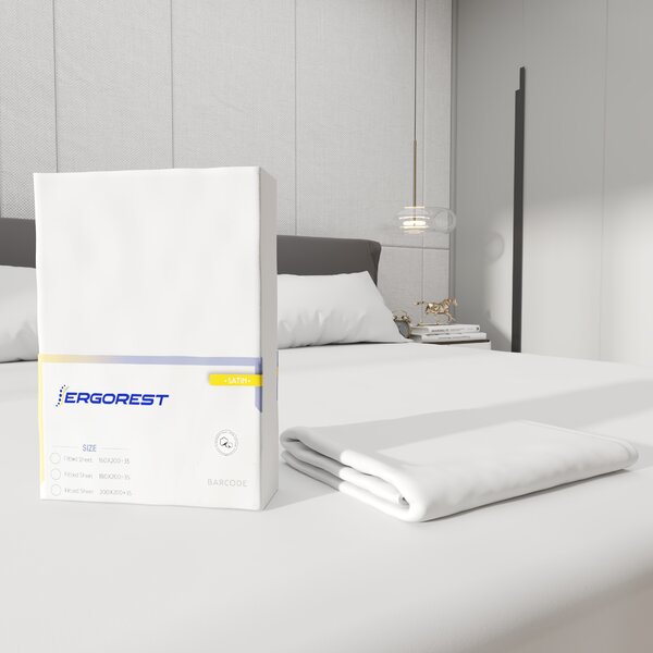 Plahte Ergorest Cotton Satin™ – 100 % pamučna satenska plahte, snježno bijela