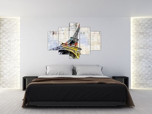 Slika - Digitalna umjetnost Eiffelovog tornja (150x105 cm)
