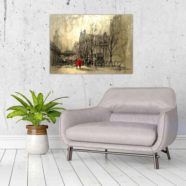 Slika - Skica grada (70x50 cm)