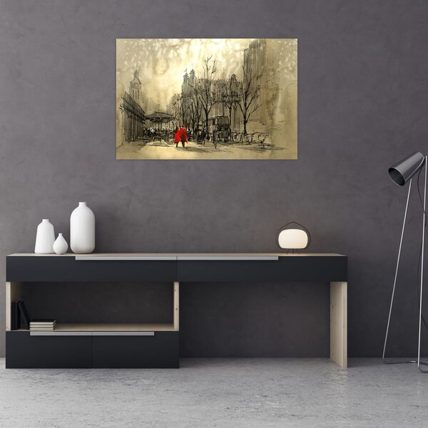 Slika - Skica grada (90x60 cm)