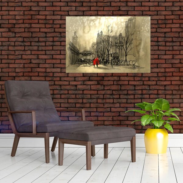Slika - Skica grada (90x60 cm)