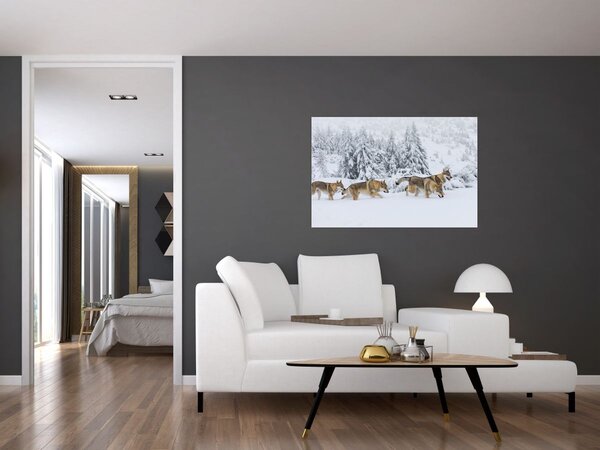 Slika - Vukovi u planinama (90x60 cm)