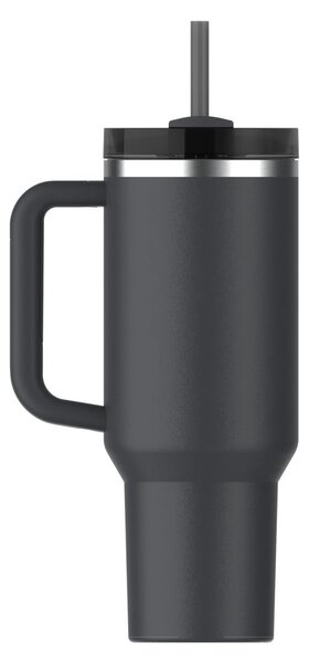 Crna termosica od nehrđajućeg čelika sa slamkom 1,18 l Quencher H2.0 FlowState Tumbler Black – Stanley