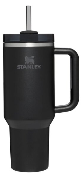 Crna termosica od nehrđajućeg čelika sa slamkom 1,18 l Quencher H2.0 FlowState Tumbler Black – Stanley
