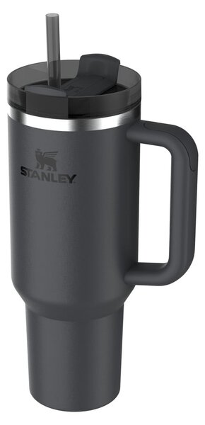 Crna termosica od nehrđajućeg čelika sa slamkom 1,18 l Quencher H2.0 FlowState Tumbler Black – Stanley