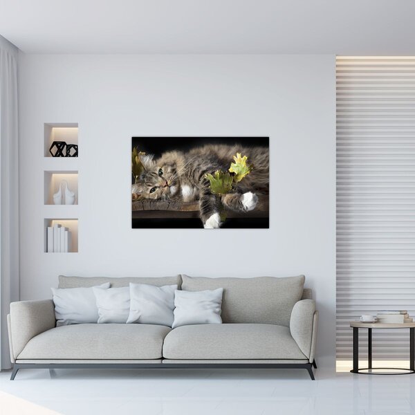 Slika - Lažljiva mačka (90x60 cm)
