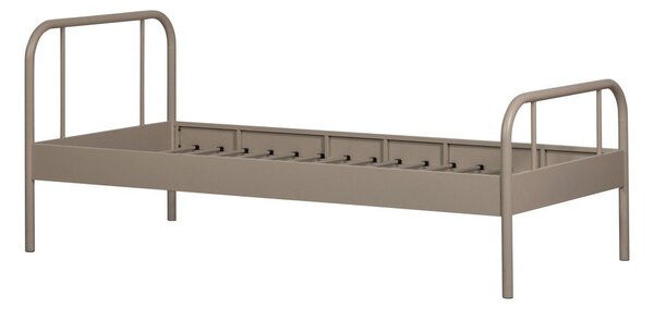 Bež metalni krevet s podnicom 90x200 cm Mata – WOOOD