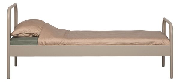 Bež metalni krevet s podnicom 90x200 cm Mata – WOOOD