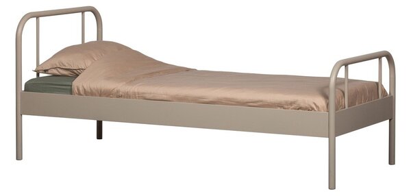 Bež metalni krevet s podnicom 90x200 cm Mata – WOOOD