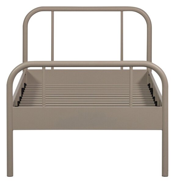 Bež metalni krevet s podnicom 90x200 cm Mata – WOOOD
