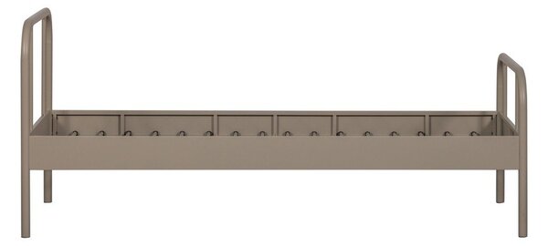 Bež metalni krevet s podnicom 90x200 cm Mata – WOOOD