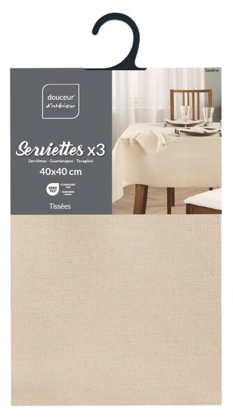 Ubrusi u setu 3 kom 40x40 cm Serafine – douceur d'intérieur