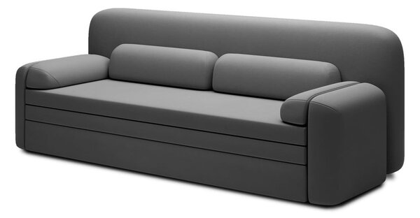 Smeđe-siva baršunasti sklopiva/s prostorom za odlaganje sofa 236 cm Elioss – ELTAP