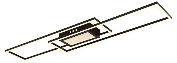 Globo LED stropna svjetiljka Saunders (42 W, D x Š x V: 960 x 196 x 50 mm, Crna)