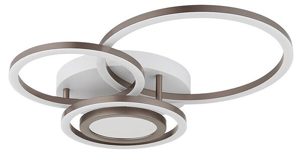 Globo LED stropna svjetiljka Randell (40 W, D x Š x V: 490 x 390 x 100 mm, Smeđa)