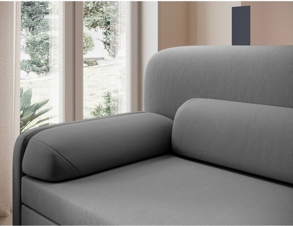 Smeđe-siva baršunasti sklopiva/s prostorom za odlaganje sofa 236 cm Elioss – ELTAP