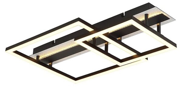 Globo LED stropna svjetiljka Estrada (30 W, D x Š x V: 560 x 330 x 90 mm, Crna)