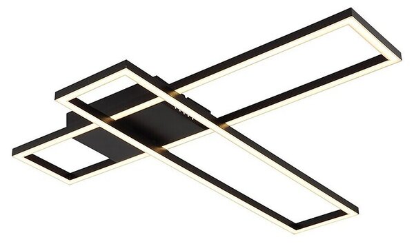 Globo LED stropna svjetiljka Tatjana (30 W, D x Š x V: 800 x 220 x 56 mm, Crna, Topla bijela)