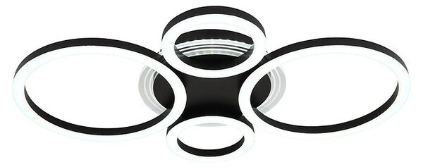 Globo LED stropna svjetiljka (50 W, D x Š x V: 530 x 355 x 61 mm, Crna)