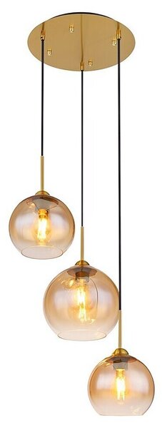 Globo Viseća svjetiljka Jamessa (60 W, Ø x V: 35 x 150 cm, E27, Žute boje)