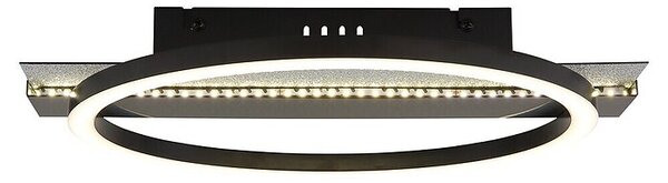 Globo LED stropna svjetiljka Norberto (24 W, D x Š x V: 342 x 300 x 68 mm, Crna)