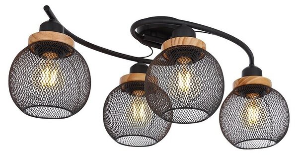 Globo Stropna svjetiljka Pablo (40 W, D x Š x V: 600 x 350 x 220 mm, Crna, E27)