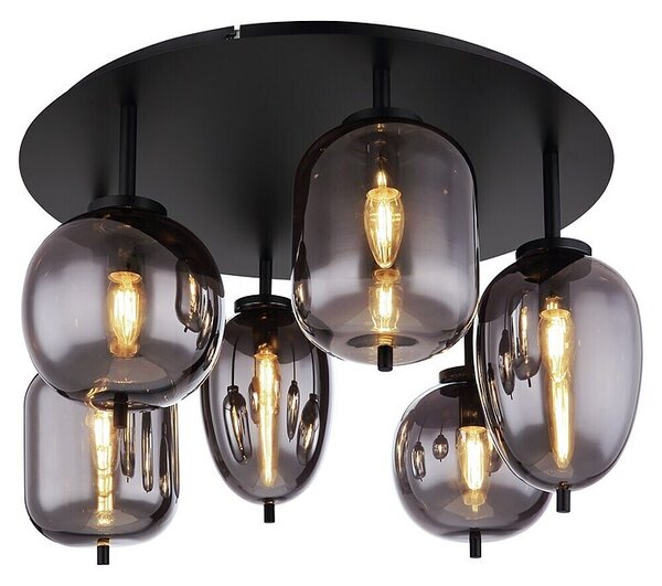 Globo Stropna svjetiljka Blacky (40 W, Crna, E14)