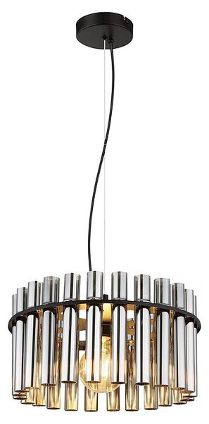 Globo Okrugla viseća svjetiljka Gorley (60 W, Ø x V: 38 x 120 cm, Crna, E27)