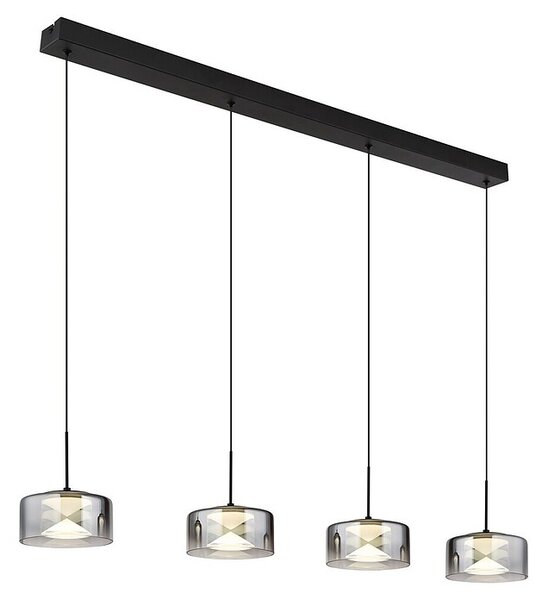 Globo LED viseća svjetiljka Belinda (24 W, Ø x V: 15 x 150 cm, Crna)