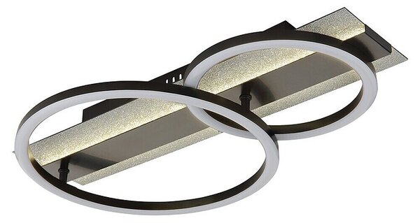 Globo LED stropna svjetiljka Norberto (30 W, D x Š x V: 482 x 300 x 88 mm, Crna)