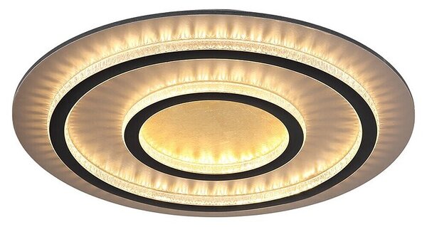 Globo Okrugla stropna LED svjetiljka Jayden (60 W, Crna, Zlatna, Topla bijela, Ø x V: 550 x 60 mm)